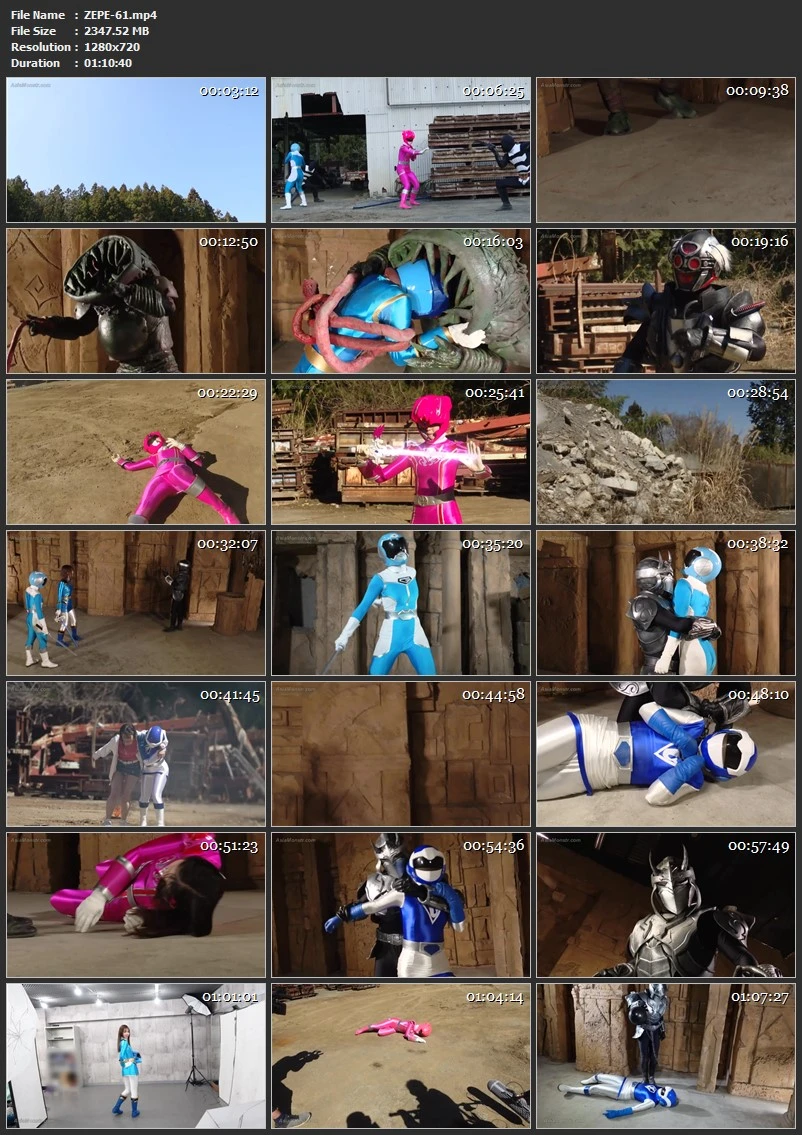 Screenshot or [ZEPE-61] おみや, 山本夢 Super Heroine Rangers 4 Cornered Squadron Heroines 2024-05-24