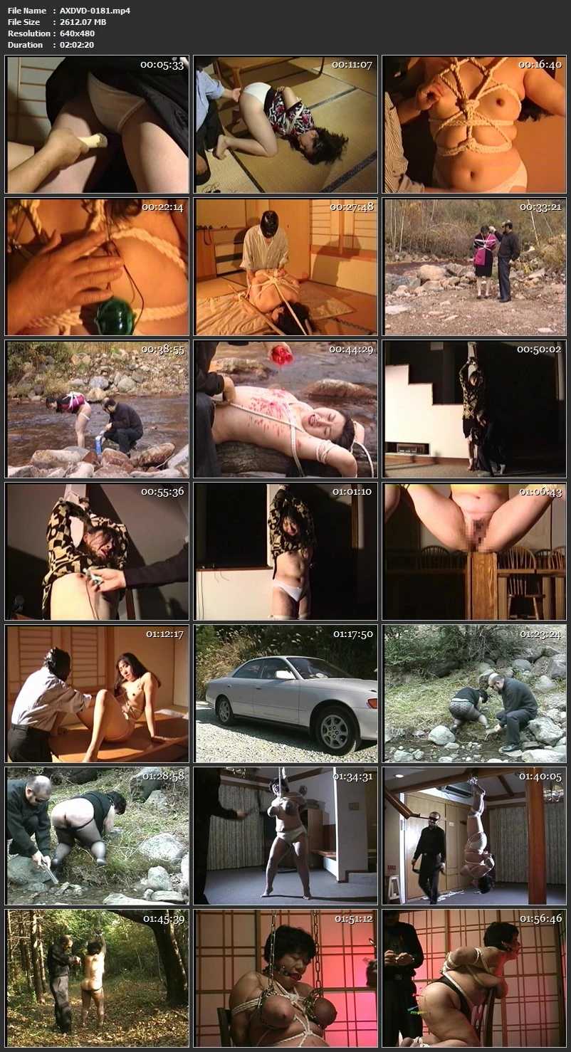 Screenshot or AXDVD-0181 完全会員制人妻M専科過激調教 6 レンタル版 Outdoors Arena X