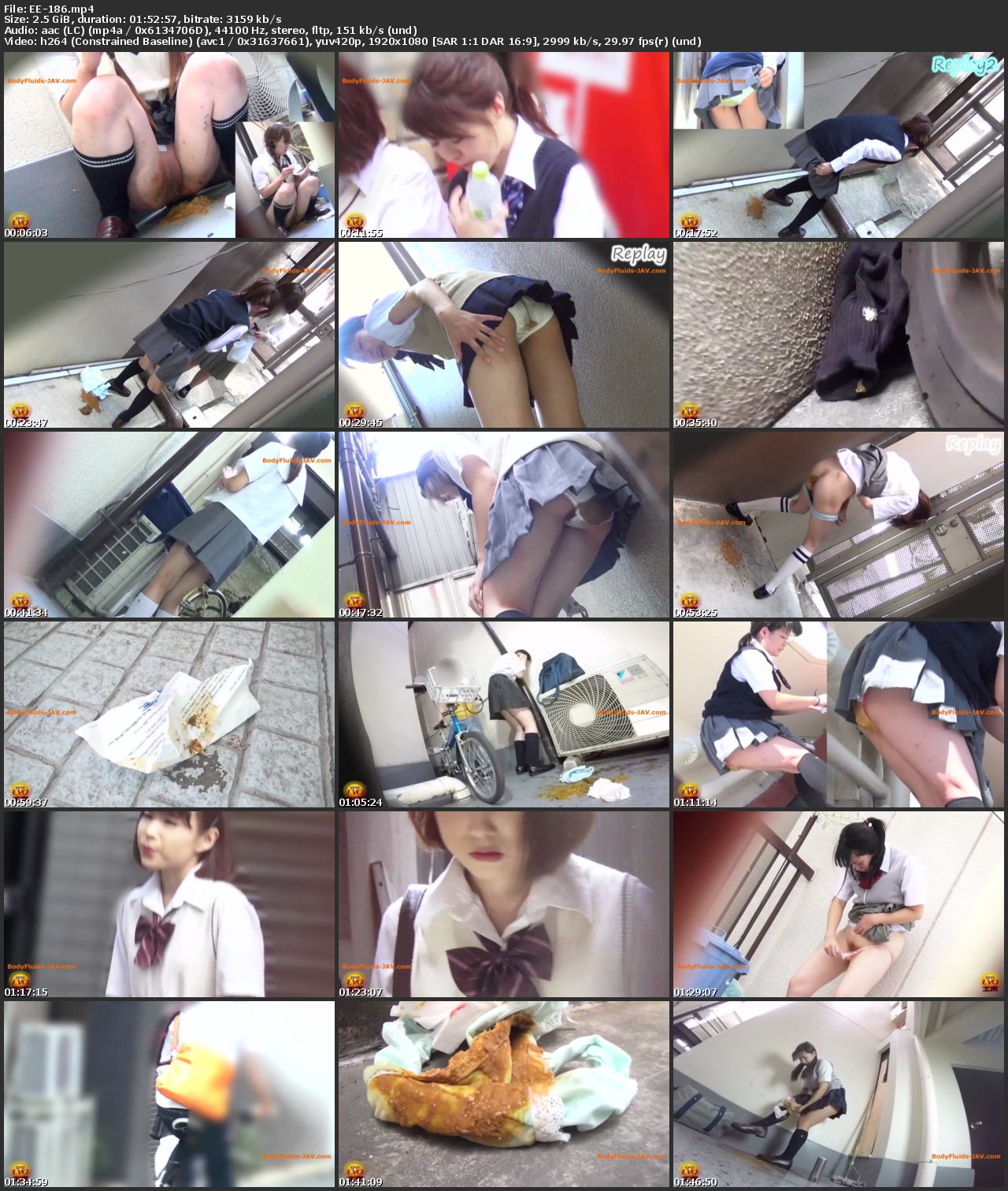 Screenshot or [EE-186] ジェイド Voyeur 追跡盗撮 女子校生学校帰りウンコ漏らし2 人気の多い路地で醜態をさらしてしまった彼女たち 2017/11/10