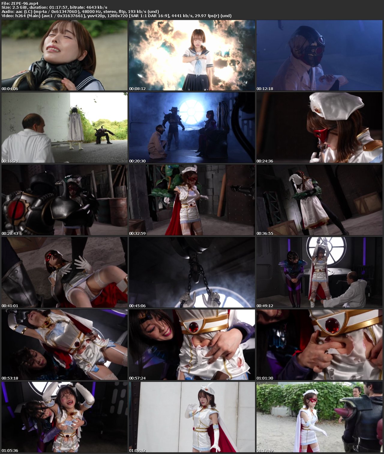 Screenshot or [ZEPE-96] Kokomi Hoshinaka (星仲ここみ) HEROINE SEXY Pinch Magical Pretty Warrior Pure Tea 2025-11-14