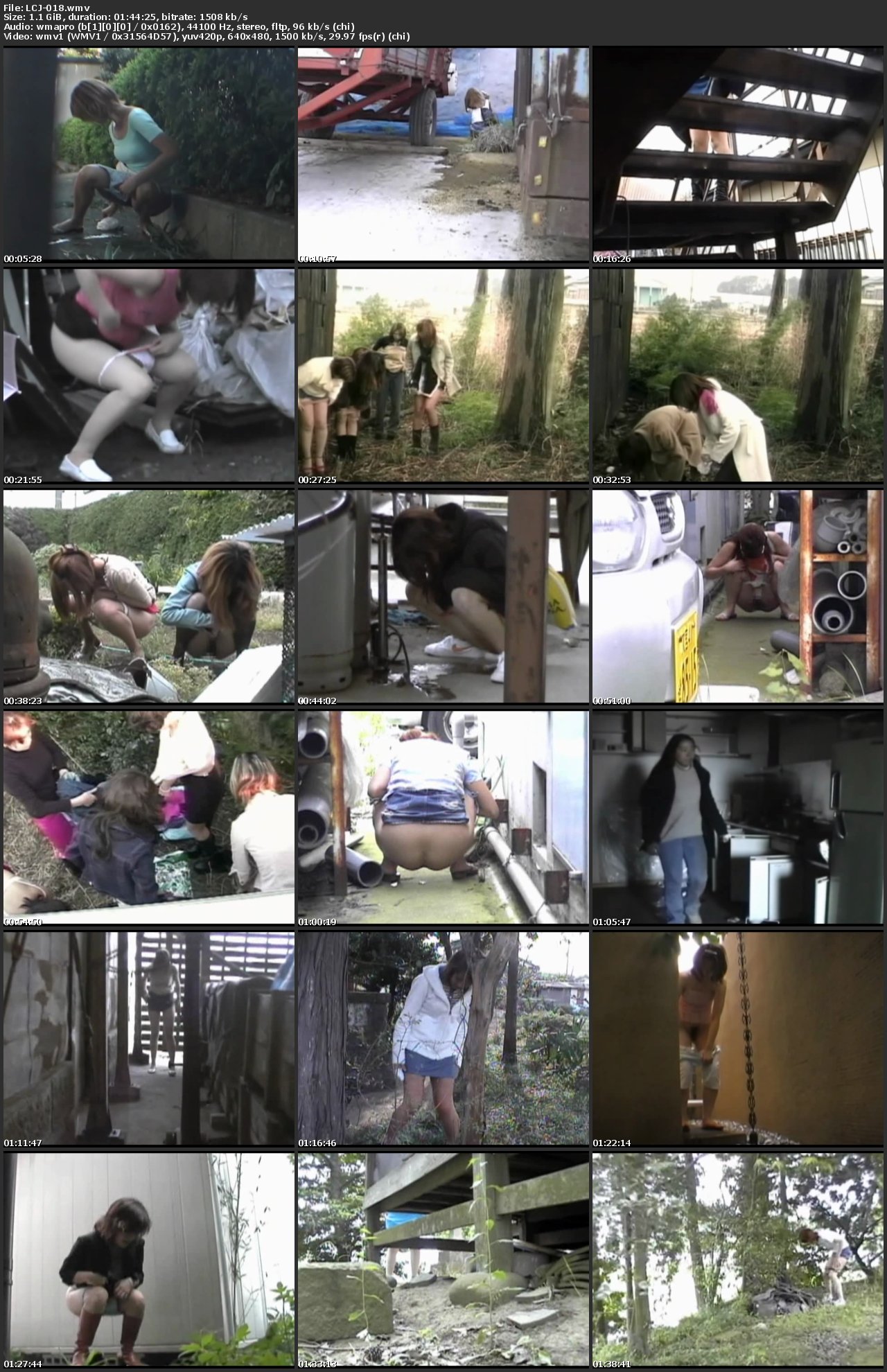 Screenshot or [LCJ-018] 野外で排便×排尿×100連発 Voyeur Scat 放尿 トイレ LIFE　CLUB