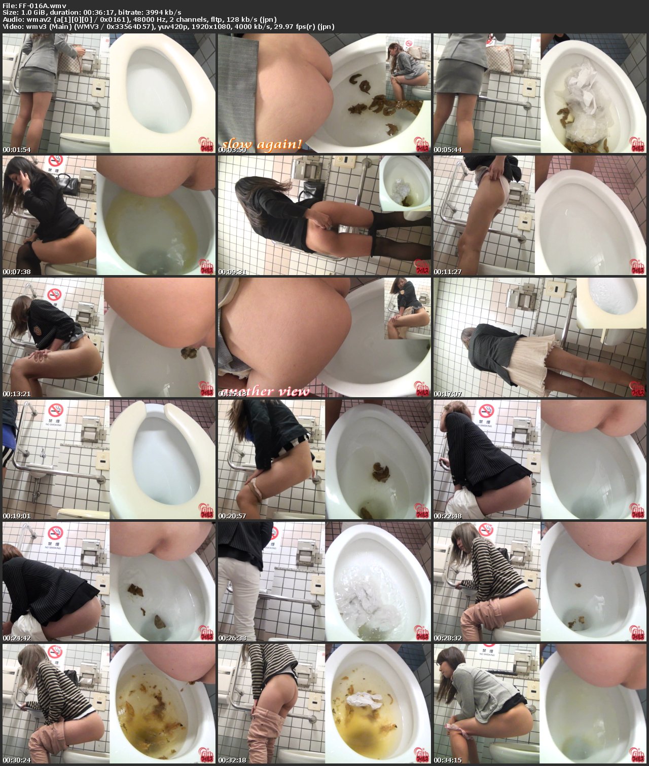 Screenshot or [FF-016] 駅の便所 立ちグソPeeping フィルス Voyeur 脱糞 Scatting
